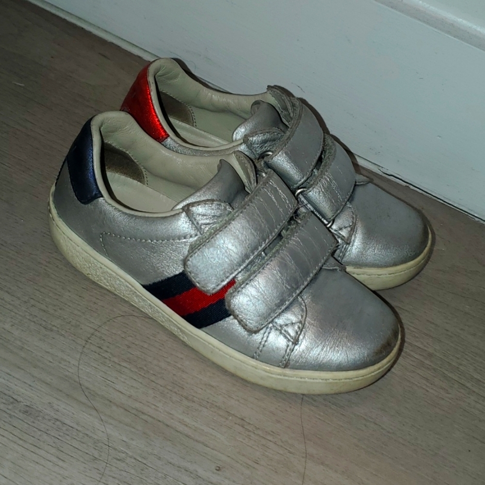 Gucci velcro strap toddler shoe